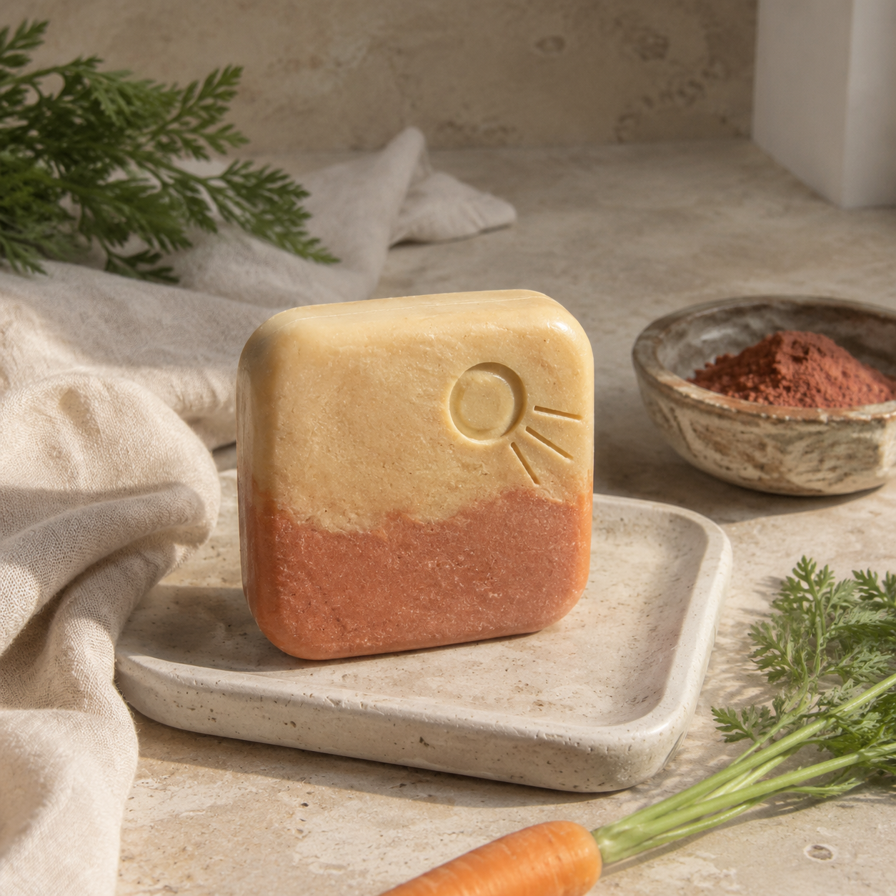 Terre Halo Carrot & Red Clay Soap